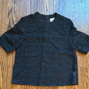 Cami NYC Black Lace Detail Top - short sleeve
